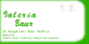 valeria baur business card